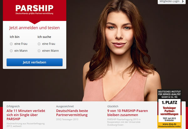 Werbung 2013 parship model Germany's Next