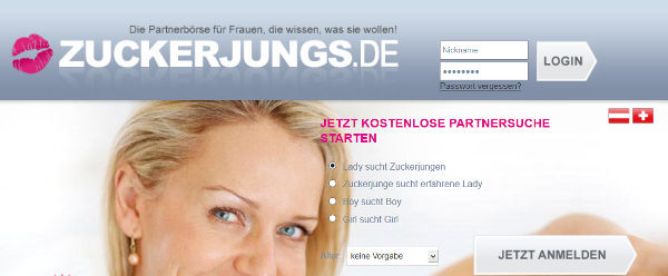 Zuckerjungs.de Homepage Sceenshot