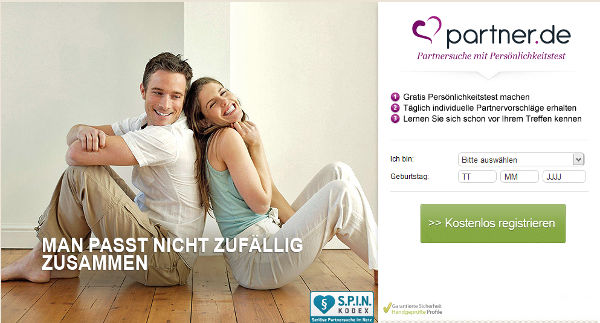 partner.de Homepage Sceenshot