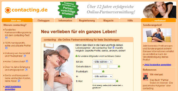 contacting.de Homepage Sceenshot