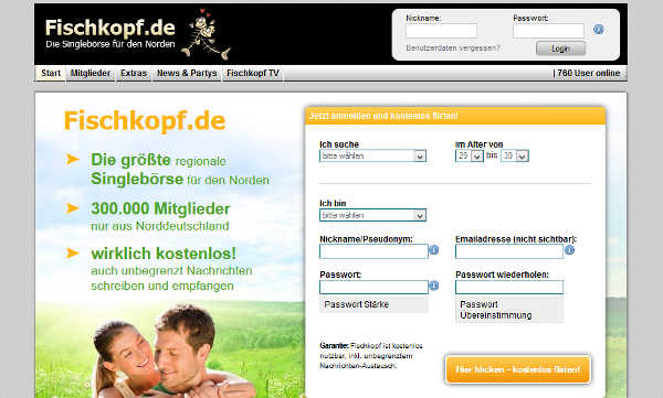 Fischkopf.de Homepage Sceenshot